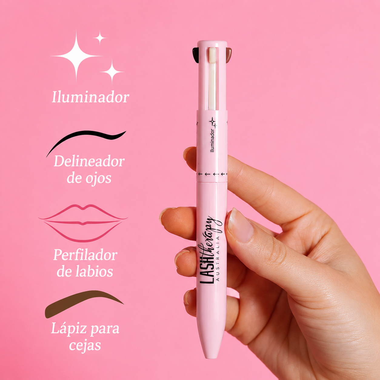 Maquillaje en formato bolígrafo 4 en 1-  Cada Lápiz por $13 . — Toda tu rutina de maquillaje en un solo clic